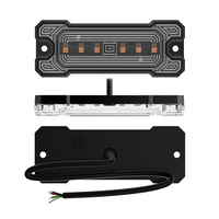 Feu de position latéral 6 LED ambre 12V-24V DXZ JB-6LED-Y, clignotant d'avertissement pour camion, remorque, camping-car, poids lourd, bus, bateau