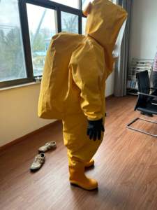 تخفيضات كبيرة بدلات واقية من الكيميكا شديدة التحمل تعمل بالغاز ومقاومة للماء للصناعات الكيماوية - Product Image 2