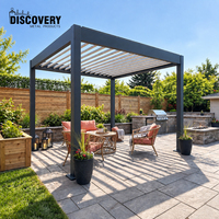 Pergola moderne en aluminium à lames orientables, motorisée, imperméable, pour jardin, terrasse, patio et extérieur