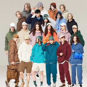 Hombres de alta calidad de algodón grueso pesado polar pullover HOODIE drop hombro oversized HOODIE Custom logosweatshirt - Product Image 2