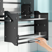 Panier élévateur automatique moderne en acier inoxydable pour cuisine, organisateur multifonctionnel, tiroirs de rangement coulissants, garantie 1 an