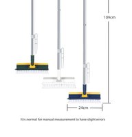 Balai en V 5-en-1 pour le nettoyage des sols, des murs et des carreaux, brosse de nettoyage saine avec long manche en plastique et poils en nylon, portable, vente en gros