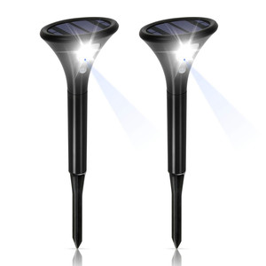 Lámpara Solar LED para Exteriores, Impermeable IP65, Color Negro, Temperatura de Color 3000K/6000K, 1 Año de Garantía, para Jardín, Césped, Puerta, Entrada, Seguridad - Product Image 1
