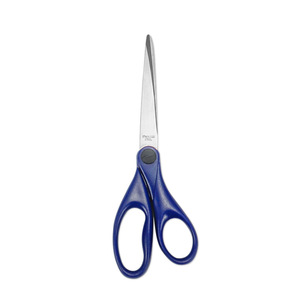 Stainless Steel Office Scissors Blue Straight Head Paper Cutting Home Craft Use - Product Image 3