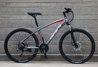 Vélo de montagne avec cadre en aluminium, frein à disque, 21 vitesses, fourche amortissante, vélo de randonnée pour adultes, hommes et femmes