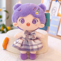 Enfants anniversaire mignon chiffon en peluche poupée 23cm filles jouer maison poupées cadeau coréen étoile poupée avec des vêtements