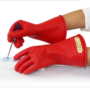 Gants de sécurité isolants Shuangan rouge et noir en caoutchouc latex pour électriciens, protection 1000V <span class=keywords><strong>Classe</strong></span> <span class=keywords><strong>0</strong></span>, pour travaux sous tension - Product Image 5