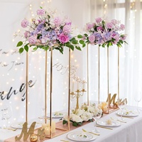 HY Rechteck Tisch Hoch rahmen Säulen ständer Mitte De Tisch Hochzeit Gold Blumen ständer Hochzeit Mittelstücke