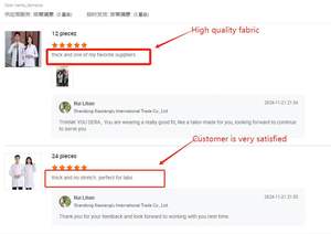 Color personalizado Unisex Invierno Manga larga Doctor Lab Bata Algodón Poliéster Hospital Salón de belleza Ropa DE TRABAJO - Product Image 6