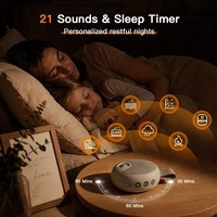 Machine à bruit blanc HiFiD HFD-W50B à marque privée, dispositif de sommeil à lumière rouge, 21 sons apaisants, bruit rose et brun, aide au sommeil pour bébé