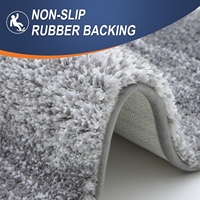 Tapis de salle de bain en polyester 40x60cm, ultra doux, absorbant l'eau, écologique, lavable, en microfibre, antidérapant, moelleux et pelucheux