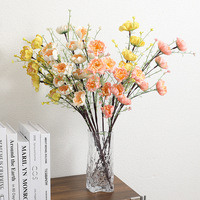 Décorations de salon en gros, ornements de table à manger, arrangements floraux papillon, fleurs artificielles de rhododendron