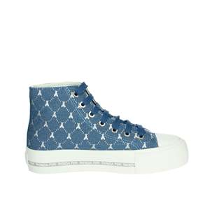 Sneakers da Ragazza Patrizia Pepe, Scarpe Moda in Tela con Suola Alta Stile Jeans - Product Image 4