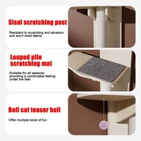 Meubles pour chats, jouets, colonne d'escalade pour chats en bois massif, modèle de porte suspendue, plateforme de saut portable, marches murales pour chats, escalier