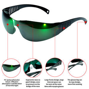 Lunettes de sécurité laser diode 808 nm sans monture, lunettes de protection certifiées ANSI Z87.1 et CE EN166 pour le soudage et la découpe - Product Image 4