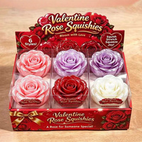 Jouet souple en forme de rose en vaseline, jouet à presser en caoutchouc malléable transparent, cadeau créatif anti-stress pour femmes