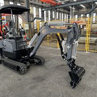 Mini-excavatrice chinoise Hightop HT18 de 1,8 tonne avec cabine fermée et flèche pivotante