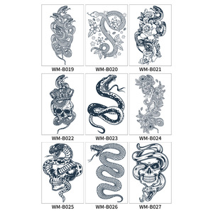 <span class=keywords><strong>Tatuajes</strong></span> Temporales de Serpiente para el Cuerpo, Adhesivos de <span class=keywords><strong>Tatuajes</strong></span> Semipermanentes, Diseño Artístico para Brazos - Product Image 2