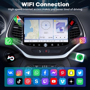 Radio Estéreo Premium con Pantalla, Qualcomm Snapdragon 8+<span class=keywords><strong>256G</strong></span>, Reproductor Multimedia DVD para Auto con GPS y Carplay para Jeep Cherokee 2013-2024 - Product Image 4