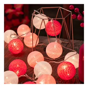 Christmas Xmas Outdoor Holiday Wedding Party Baby Bed Fairy Lights LED Cotton Ball Garland String Decoration Light