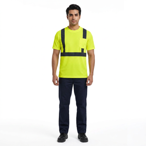 Camisetas Polo de Alta Visibilidad Reflectantes para Trabajo 2025, Camiseta Polo de Seguridad Laboral con Cinta Reflectante, Manga Corta, Personalizable - Product Image 1
