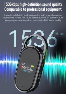 New Mini Keyring Kỹ Thuật Số Âm Thanh Ghi Âm 1536Kbps 60 Giờ Ổ Đĩa <span class=keywords><strong>Flash</strong></span> USB Bằng Giọng Nói Kích Hoạt Âm Thanh Ghi Âm WAV MP3 Định Dạng Thiết Bị - Product Image 4