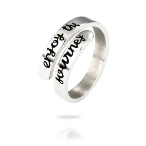 定制十字重叠设计的情侣戒指，旅程灵感时尚珠宝戒指