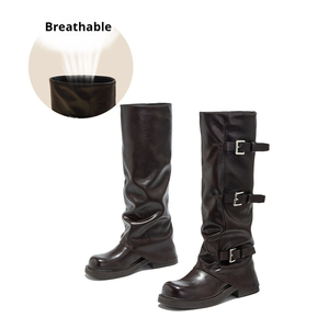 Nouveau 2025 automne pour les femmes, Western Cowboy, Pile de style britannique, chevalier polyvalent - Product Image 3