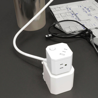 Multiprise industrielle de haute qualité avec prise BS, 4 prises, port USB Type-C, protection contre les surtensions, indice de protection IP21, 10A, 1,5 m