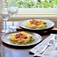 Grandes assiettes réutilisables, assiettes à dîner sans BPA, assiettes en plastique de 10 pouces