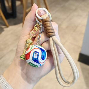 2026 Worldcup Personalized <b>Custom</b> Made High Quality Fashion Trend 3D Football <b>Keychain</b> Made of Zinc Alloy - Product Image 2