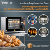 Four à convection de comptoir commercial, alimenté électriquement, four à convection abordable avec 4 plateaux