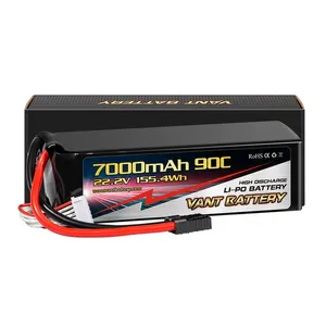 VANT RTR Pack 6S 7000mah 90C 22.2V Lipo Battery With TRX Connector For Traxxas Xmaxx 8s RC Car