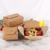 Nachhaltige Bento-Box ToGo Öko-Kraft Auslaufsichere Maßgefertigte Lunchboxen für Catering Frische Lebensmittelbehälter