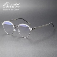 Monturas de Gafas Ópticas de Titanio para Hombre, Diseño Coreano Y2K, de Alta Calidad, Marca de Moda, de Lujo