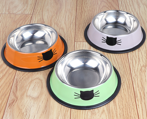 Ciotola per animali domestici in acciaio inossidabile all'ingrosso antiscivolo e Anti ribaltamento stampa ciotola per cani in acciaio a colori Logo stampabile personalizzabile - Product Image 2