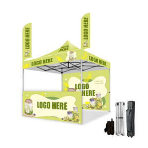 Tienda plegable de techo con dosel resistente al agua para publicidad exterior con logotipo portátil de la mejor calidad con paredes y banderas - Product Image 1