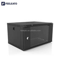 Armoire de serveur standard 19 pouces, montage mural, boîtier de centre de données, acier SPCC, revêtement en poudre, armoire réseau en stock