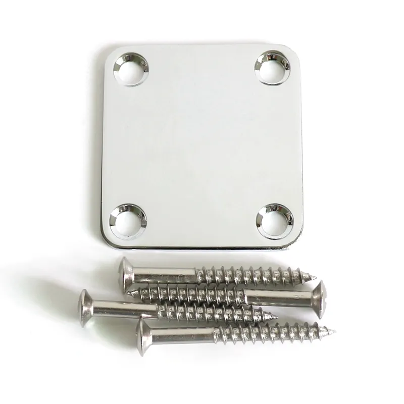 50.5*46.5mm Bass Neck Joint Plate Small Guitar Neck Plate Chrome color for Bolt on Guitar joint parts