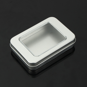 100*70*20Mm Trống Bản Lề Thuốc Lá/Bao Bì Thẻ Hộp Thiếc Kim Loại Với Cửa Sổ PVC Rõ Ràng - Product Image 6