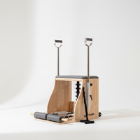 Chaise Wunda de Pilates Zeus Shield en bois de chêne - Équipement de fitness durable de qualité commerciale pour les séances d'entraînement en studio de Pilates