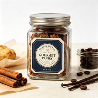 Étiquettes personnalisées en rouleau, autocollantes, bleu marine, avec dorure à chaud, pour pots à épices, garde-manger gastronomique et impression de contenants alimentaires