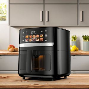 Nouvelle Conception Friteuse à Air 7L avec Poignée Rotative, Fenêtre de Visualisation, Écran Couleur et Contrôle Numérique, Forme Carrée Moderne pour Usage Domestique - Product Image 3
