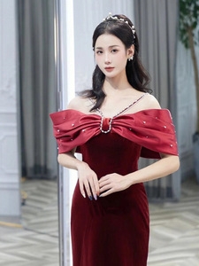 AL1217 vente en gros noir rouge bal Maxi grande taille élégant noir fête robes De Fiesta robe De soirée jeunes dames robes De soirée - Product Image 4