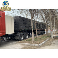 3/4 essieux 80 tonnes Type Van conteneur, benne latérale à Grain agricole, vidage Semi-remorque