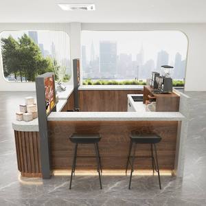 Quiosco de Café de Lujo con Diseño de Tienda Completa, Materiales de Alta Calidad para Centros Comerciales, Tiendas Minoristas, Mostrador de Cafetería - Product Image 4