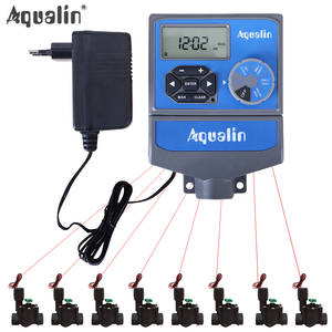 Contrôleur d'irrigation de jardin analogique à piles Aqualin 8 stations, design écologique pour systèmes d'irrigation goutte à goutte Rain Bird - Product Image 2