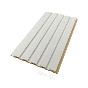 Panneau mural d'intérieur moderne avec <span class=keywords><strong>fibre</strong></span> <span class=keywords><strong>de</strong></span> bambou et revêtement PVC Revêtement mural cannelé étanche en WPC pour le salon - Product Image 5