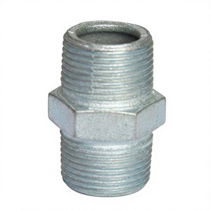 Unión de tubería de hierro maleable galvanizado, con rosca hexagonal macho de doble extremo, accesorio de fontanería roscado - Product Image 1