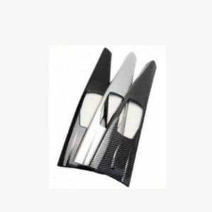 Bmw Center <b>Console</b> Panel Carbon Fiber Texture Piano <b>Black</b> With Chrome Silver Plating For 3 Series 4 Series 2013 2019 - Product Image 1